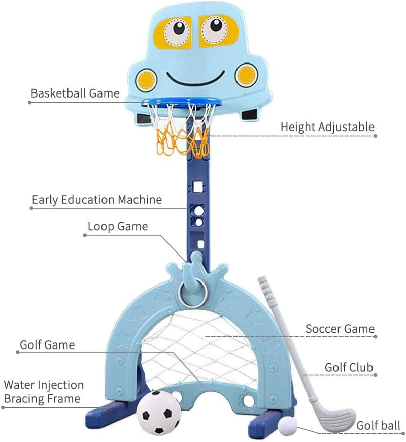 Kinder Basketballständer Höhenverstellbar von 124 bis 178 cm| Basketballanlage mit Einstellbare |Bas