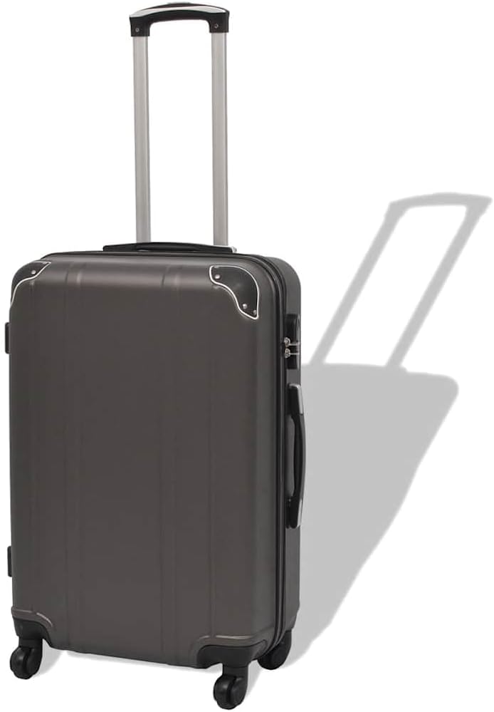 vidaXL Kofferset 4-TLG. Anthrazit Hartschalen Koffer Reisekoffer Set Trolley, Anthrazit