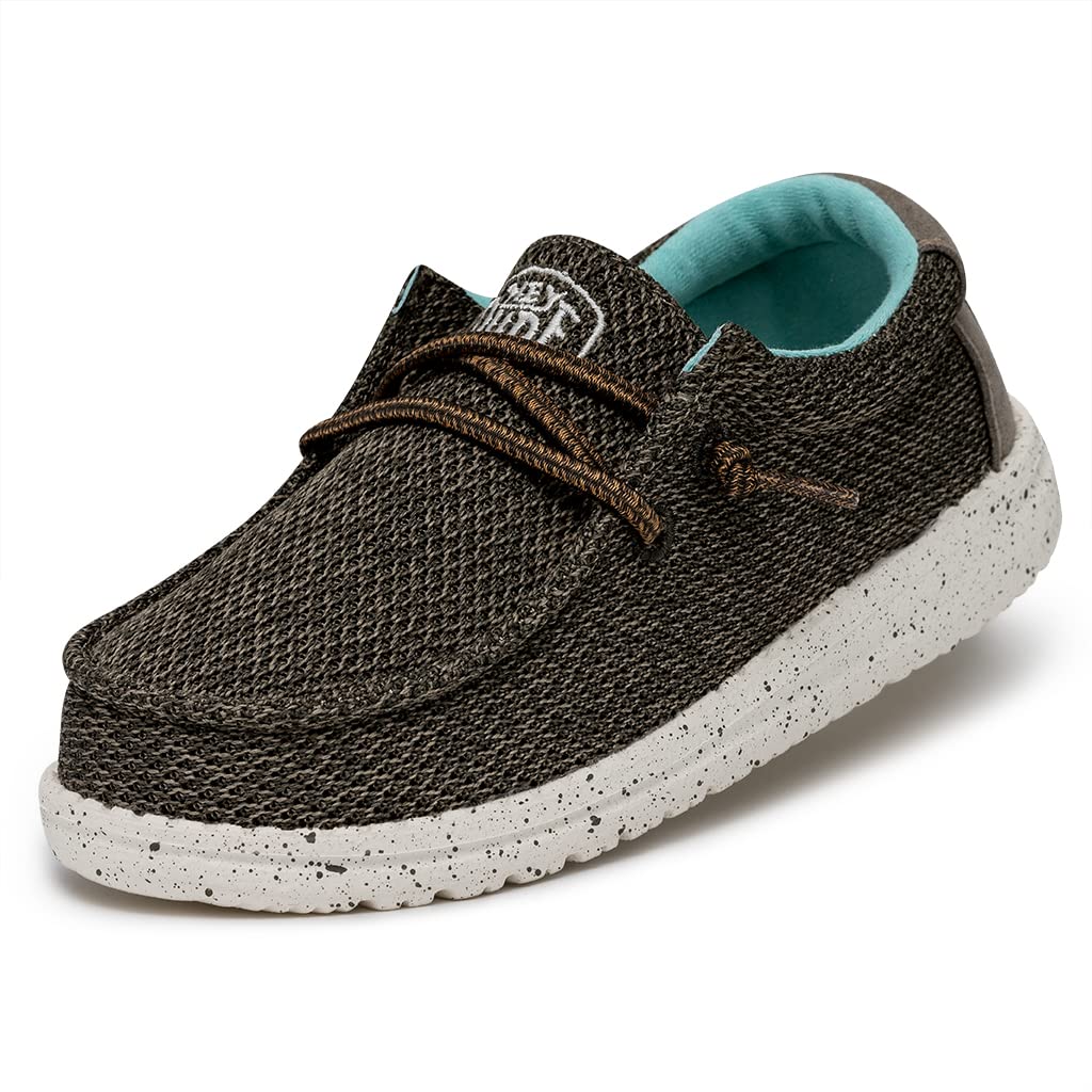 Hey Dude - Wally Sox Stitch Herren - Slip on Schuhe - Herren Loafers, Black White 31 EU Musk, 31 EU