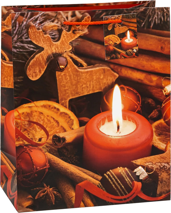 TSI Geschenktüten WEIHNACHTEN SERIE 8, 12er Packung, Grösse: Gross (HxBxT 32 x 26 x 13,5 cm), Art. N