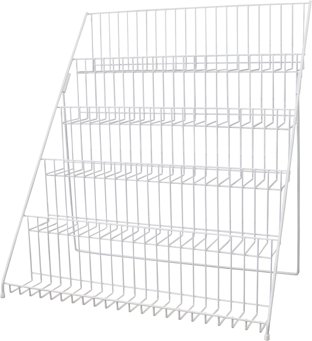 GERSO Grusskarten-Ausstellungsstand zusammenklappbar leicht weiss pulverbeschichtet, Weiss