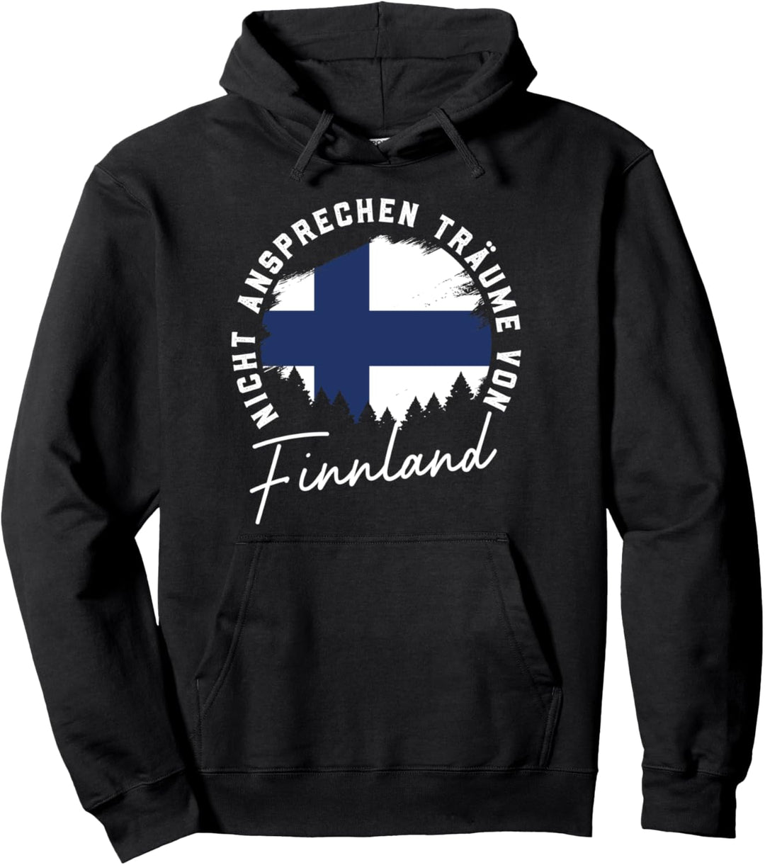 Träume von Finnland Flagge Skandinavien Urlaub Pullover Hoodie