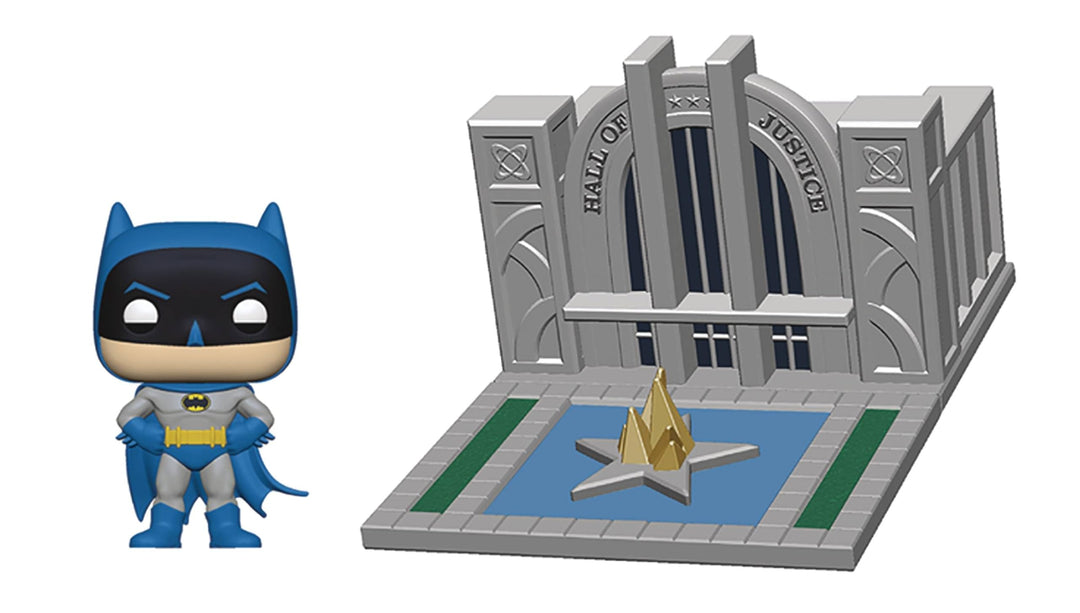 Funko Pop! Towns 80th-Hall of Justice mit Batman - DC Comics - Vinyl-Sammelfigur - Geschenkidee - Of