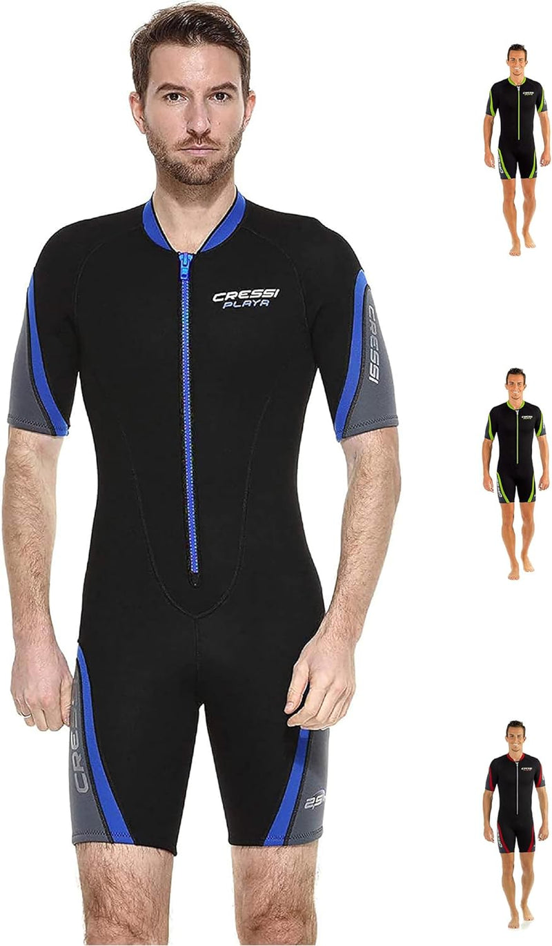 Cressi Playa Man Shorty Wetsuit – Kurzer Neoprenanzug 2.5mm aus Hochelastischem für Herren 2.5mm S S