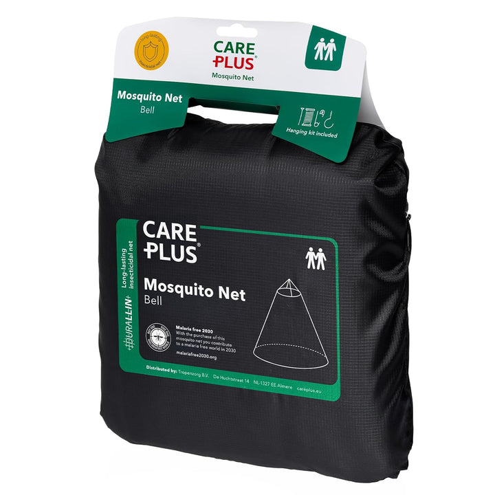 Care Plus Moskitonetz Reise imprägniert - Mosquito Net Bell Durallin 2 Personen - Mückennetz Bett fü