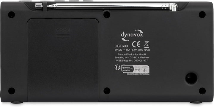 Dynavox DBT200 tragbares, digitales DAB+/UKW Radio, ideal als Küchenradio, Badradio, Büroradio, Werk