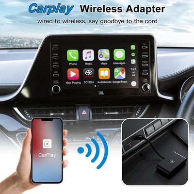 Wireless Carplay Adapter für iPhone, Wireless CarPlay Dongle für Autos mit Factory Car Play, iOS Car