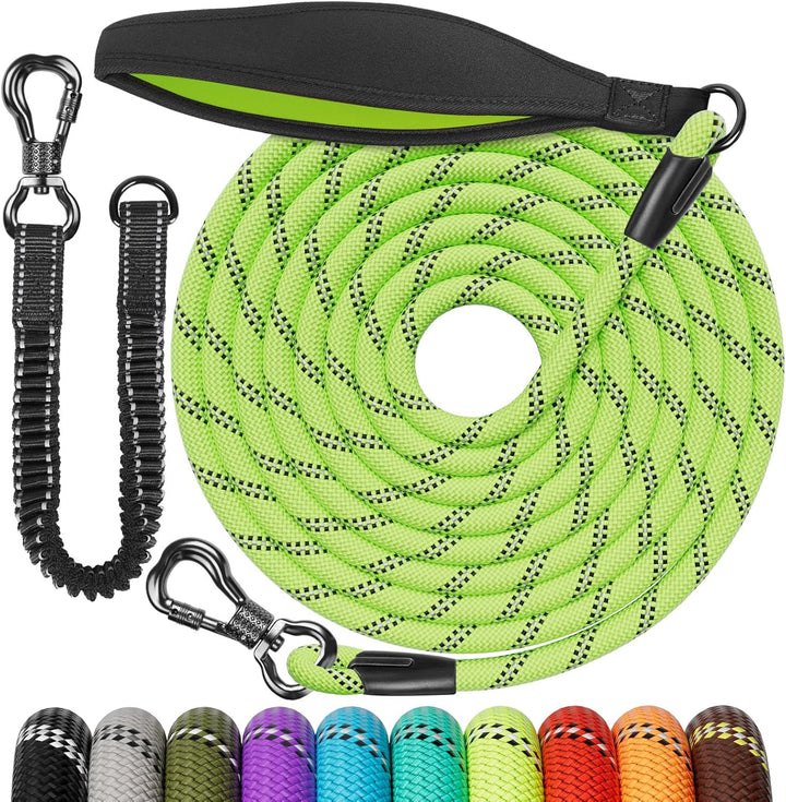Aystkniet Bungee Schleppleine für Hunde 3M 5M 9M 10M 15M 20M 30M, Schockabsorbierende Hundeleine mit