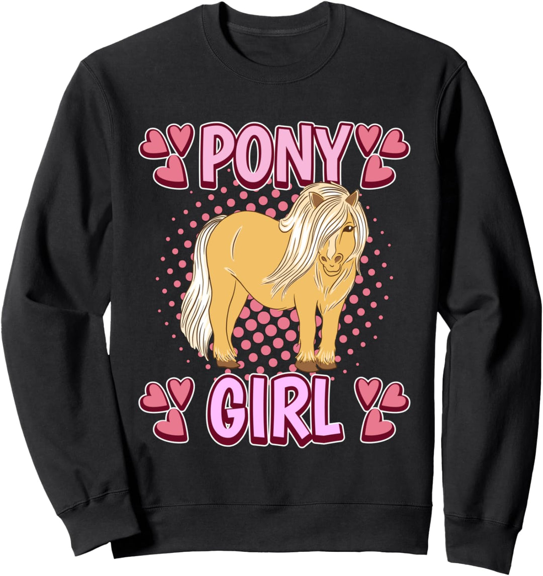 Damen Pony Girl Mädchen Pony Sweatshirt