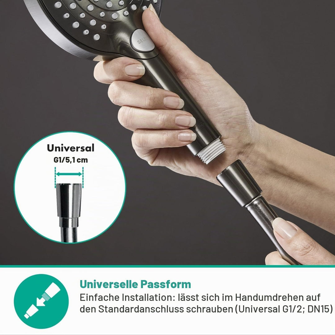 hansgrohe Duschschlauch Isiflex, 1,25 m, Brushed Black Chrome Brushed Black Chrome 1,25m ohne