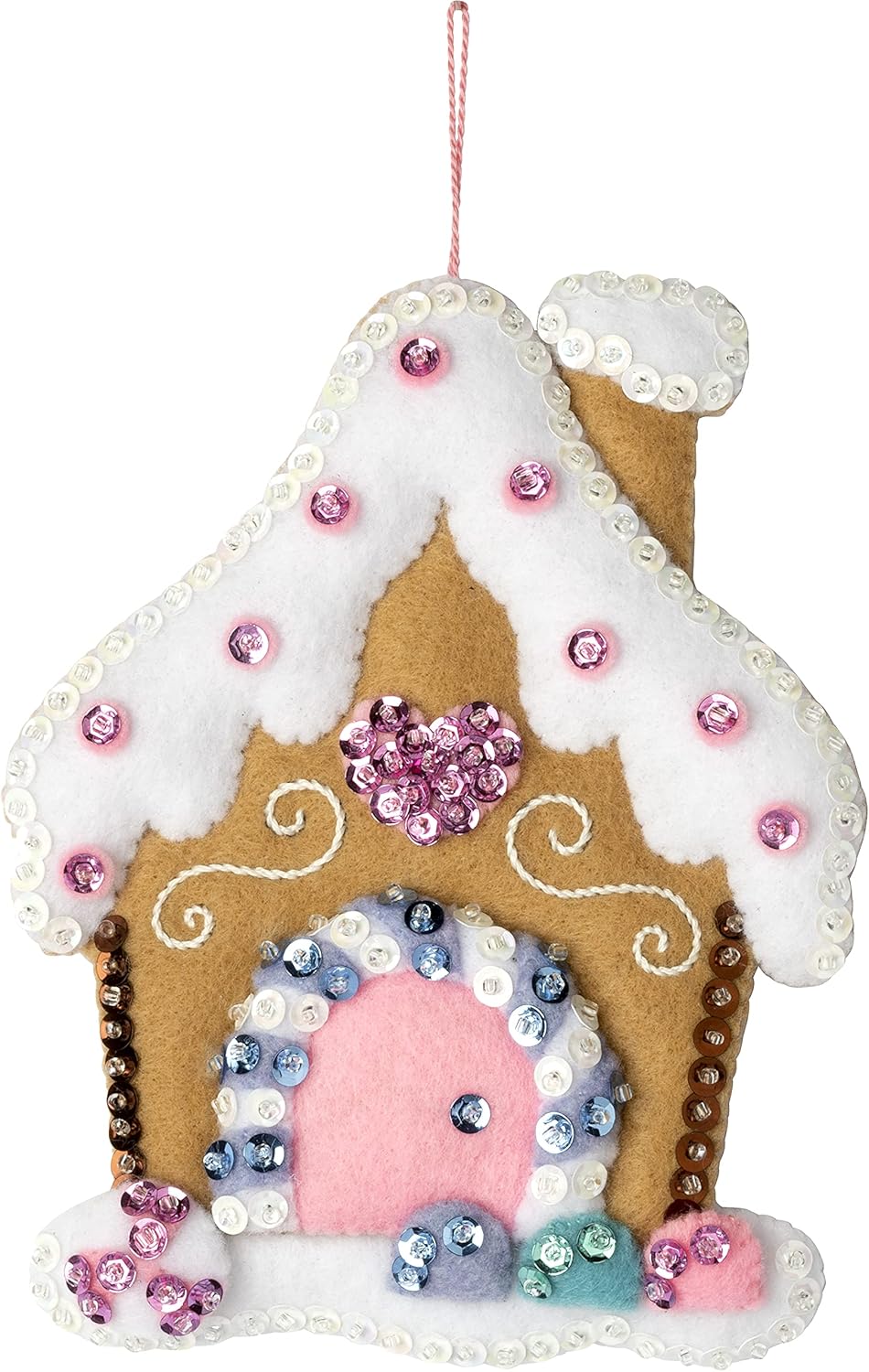 Bucilla Filz-Applikation Weihnachtsschmuck-Set, 6 Stück, Nussknacker, süsse Filzapplikation, Ornamen