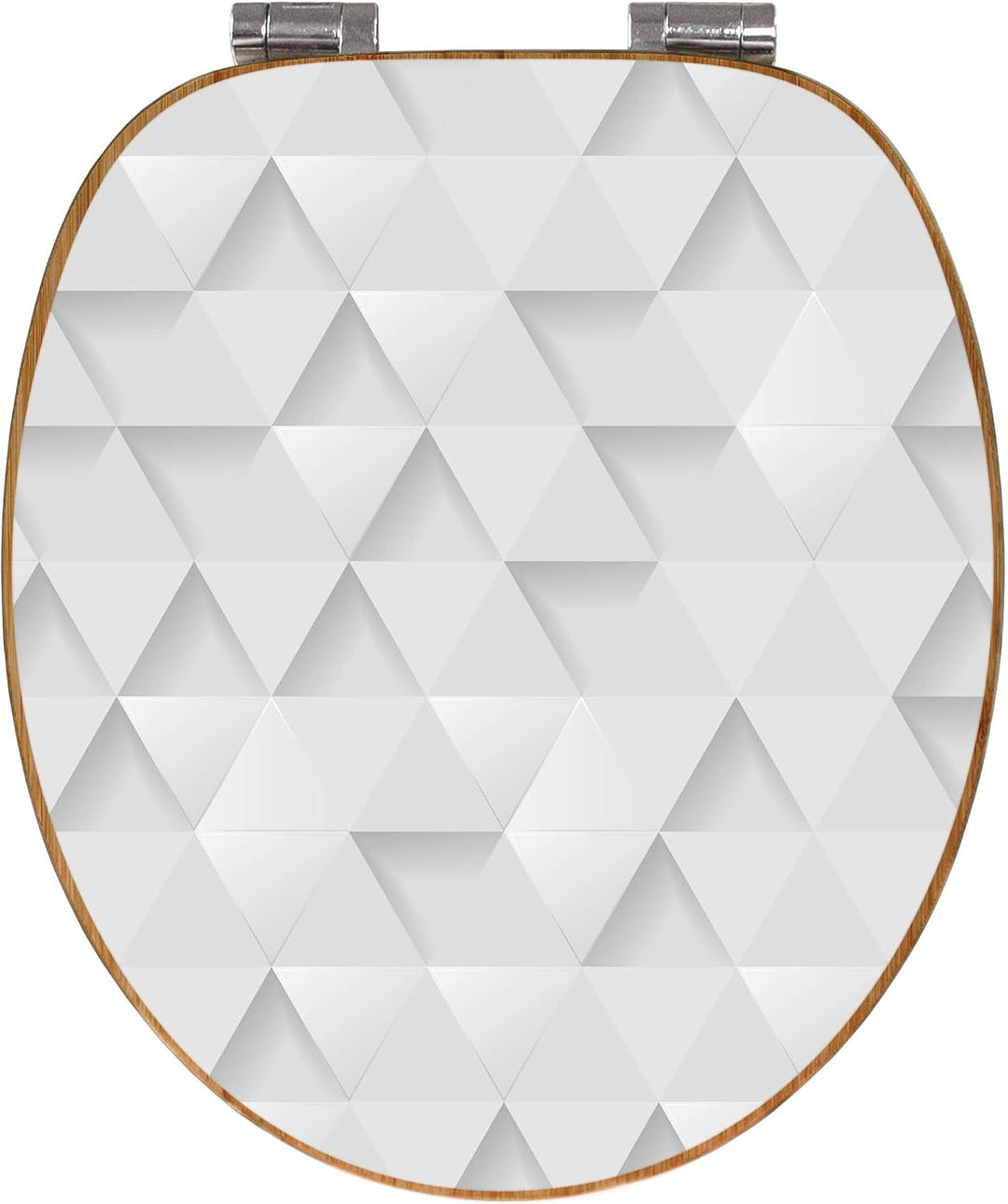 banjado Design WC Sitz Bambus Absenkautomatik 45,8x37,5cm - Toilettendeckel mit Absenkautomatik Holz