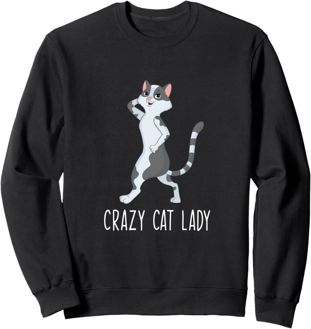 Cat Mom Damen Cat Crazy Cat Lady Sweatshirt