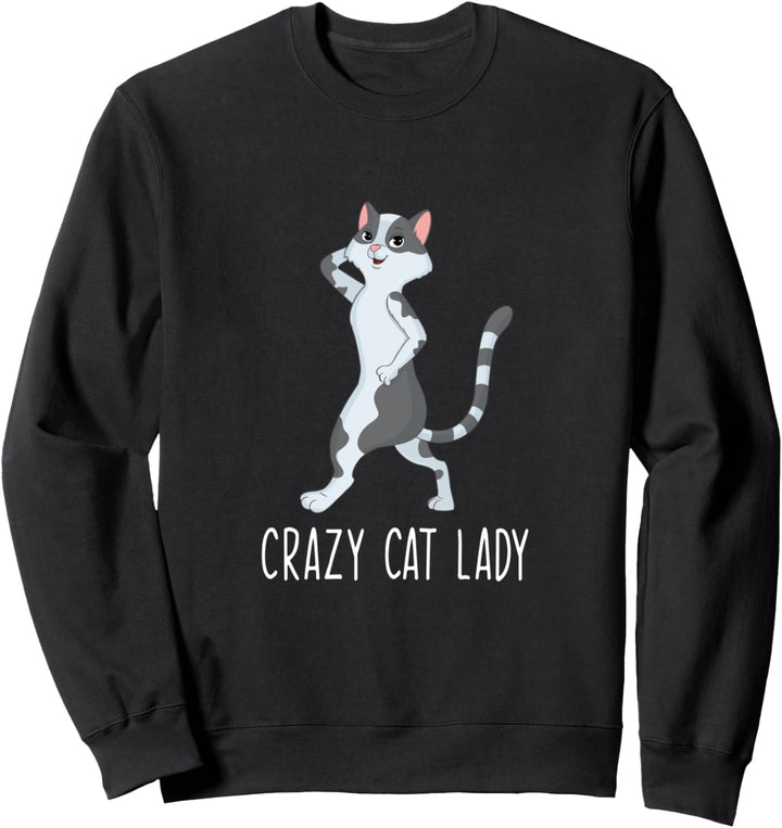 Cat Mom Damen Cat Crazy Cat Lady Sweatshirt