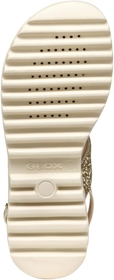 Geox Mädchen J Sandal Coralie GirSandal 28 EU Beige Platinum, 28 EU Beige Platinum