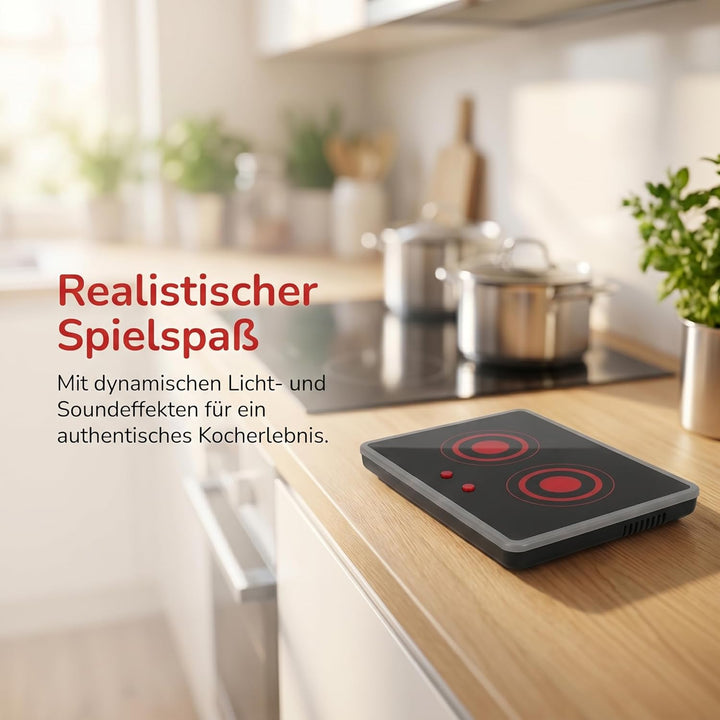 ibasenice Küchen Spielzeug Induktionsherd Tragbares Junge Mädchen Kochfeld Mit Sound Licht Effekten