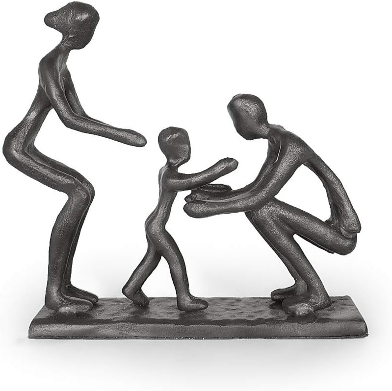 Aoneky Familie Figur Statue - Metall Kunst Skulptur Geschenk für Jahrestag, Geburtstag，Dekoration fü
