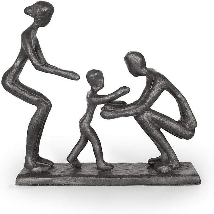 Aoneky Familie Figur Statue - Metall Kunst Skulptur Geschenk für Jahrestag, Geburtstag，Dekoration fü