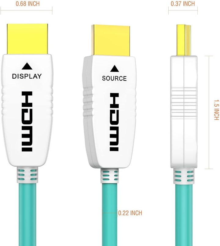 RUIPRO HDMI 2.1 Glasfaserkabel 10M, 48 Gbit/s, 8K@60Hz, 4K@120Hz, Dynamic HDR, eARC, Dolby, HDCP 2.2