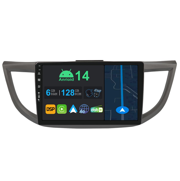 10.1 Zoll Android 14 Autoradio mit Navi Für Honda CRV 2012-2016 | Octa Core | 6GB 128GB | Eingebaut