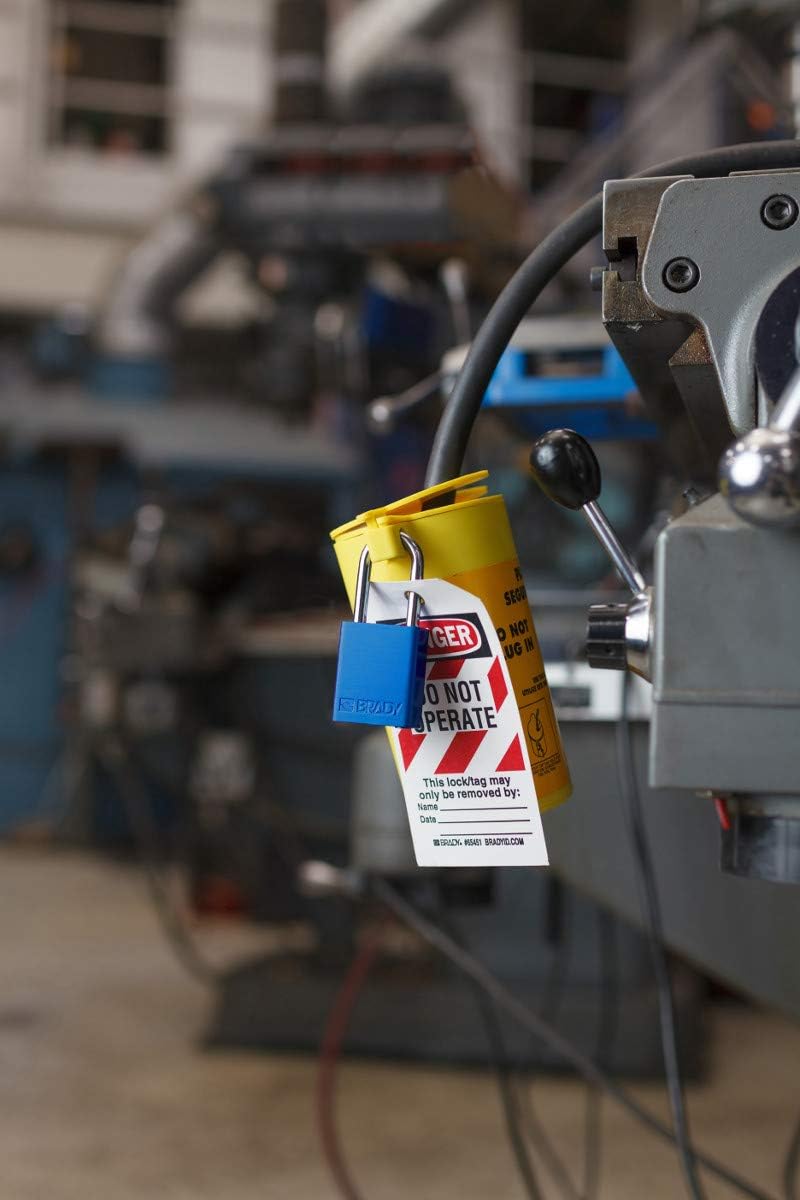 Brady SafeKey Vorhängeschloss Aluminium 1er-Pack - Lockout Schloss mit Schlüssel - Lockout Tagout Si