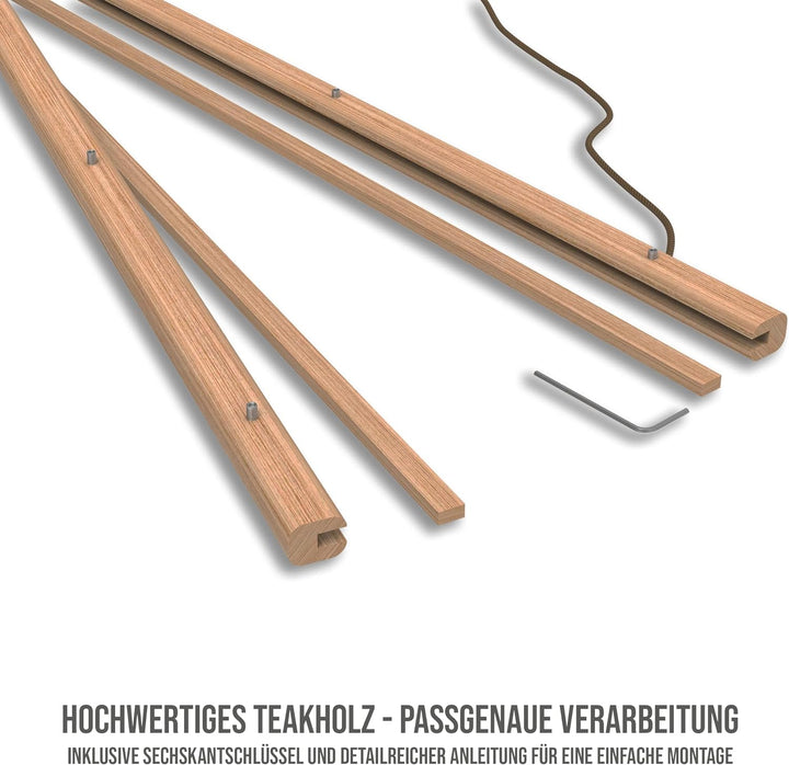 Vacentures Die Leiste - Schraubbare Klemmleiste für Magnetische Karten 59 CM 59 CM Natur, 59 CM Natu
