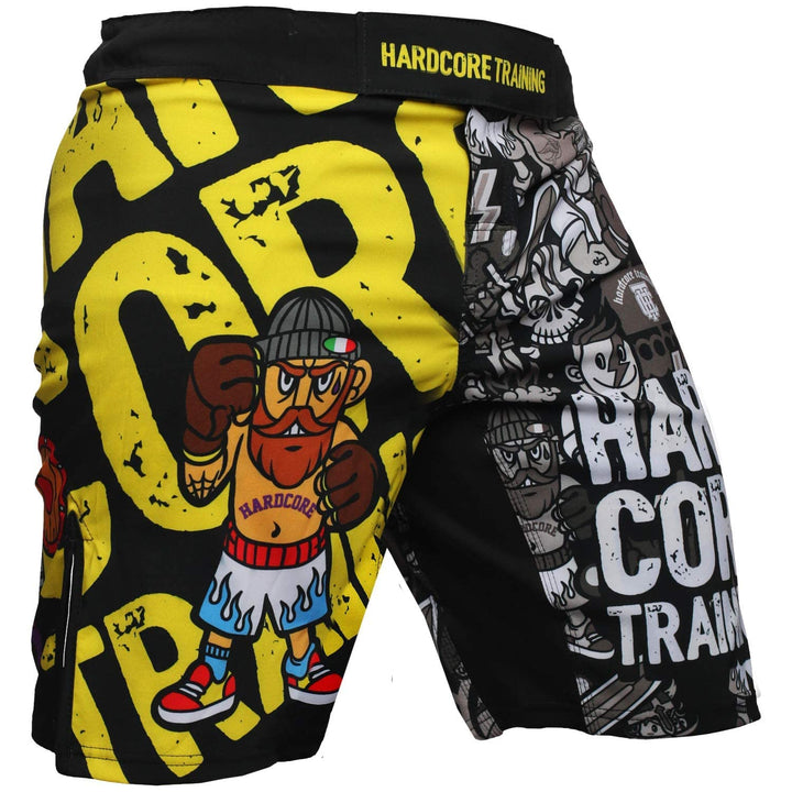 Hardcore Training Fight Shorts Kurze Hose Herren MMA BJJ Grappling Fitness Boxen Muay Thai No Gi XL