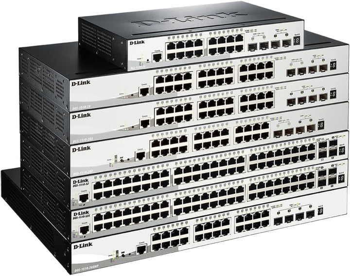 D-Link DGS-1510-52XMP/E, 52-Port Layer 2/3 Smart Managed PoE Gigabit Stack Switch (48 x 10/100/1000