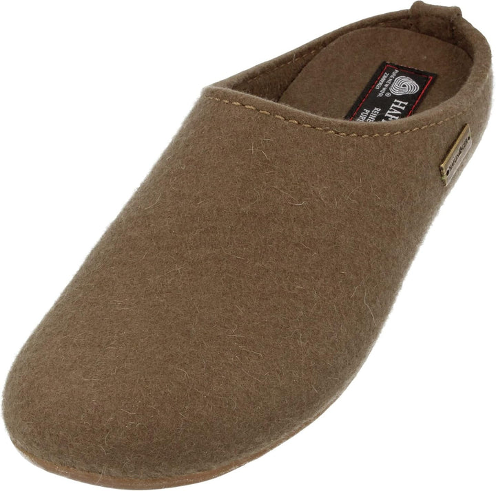 HAFLINGER Everest Fundus Filzpantoffeln im schlichten Design 36 EU Erde, 36 EU Erde
