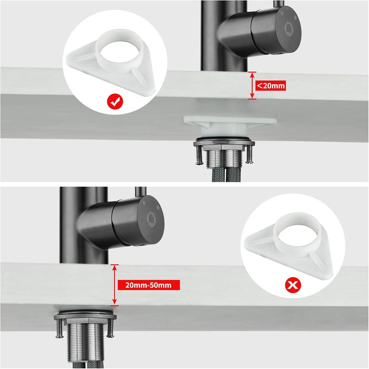 Wasserhahn Küche Ausziehbar, CECIPA Hochdruck Küchenarmatur mit Brause, Mischbatterie Küche mit 2 St