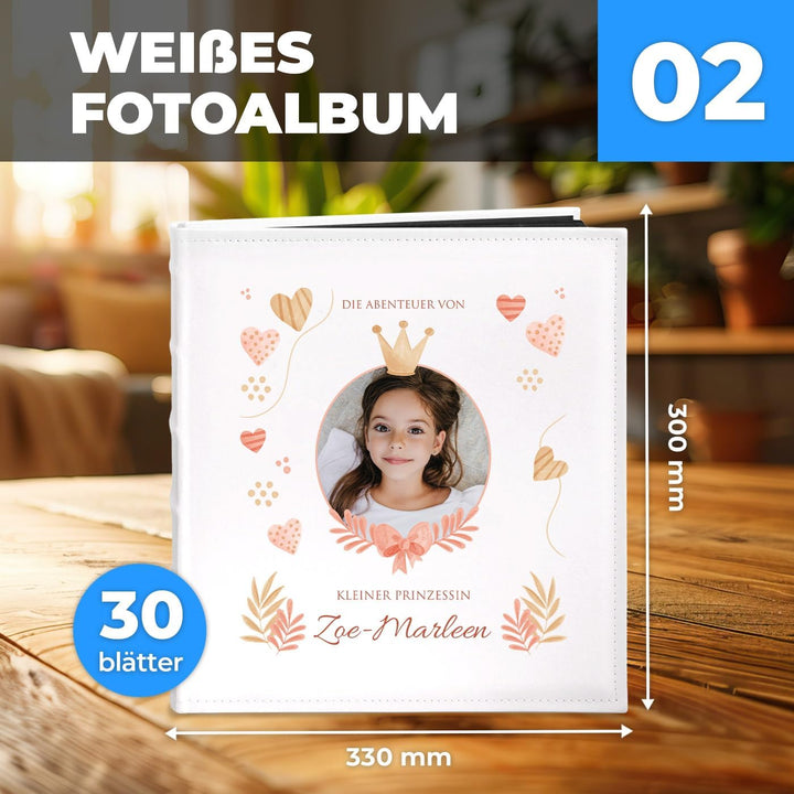 Maverton Fotoalbum zum Selbstgestalten + mit Aufdruck - für 240 Fotos 10x15-60 schwarze Seiten - Grö