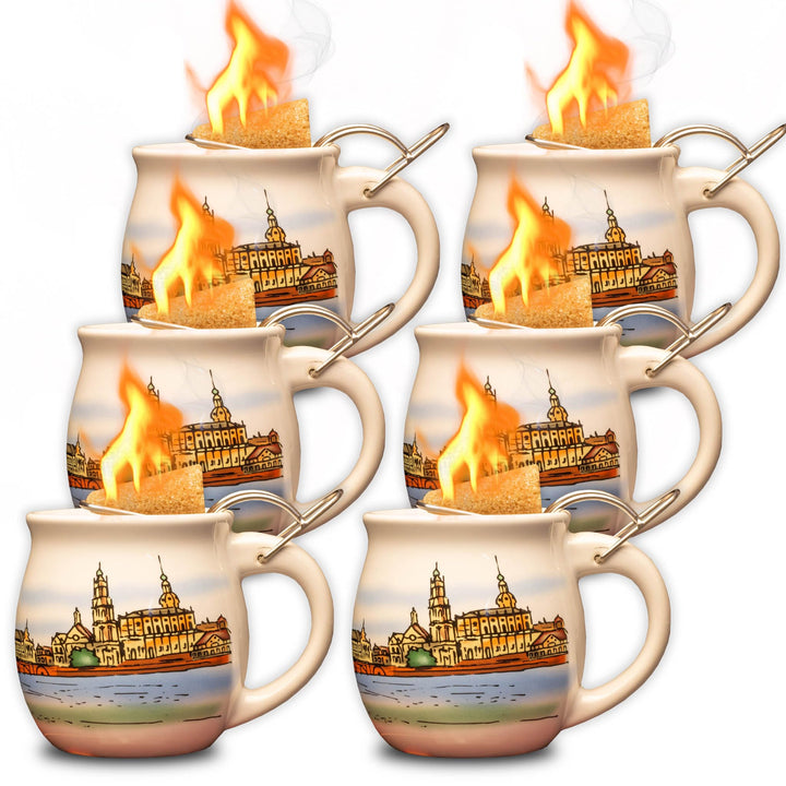 Feuerzangentasse 6er im Karton, Weiss/Dresden - für Feuerzangenbowle Weiss / Dresden, Weiss / Dresde