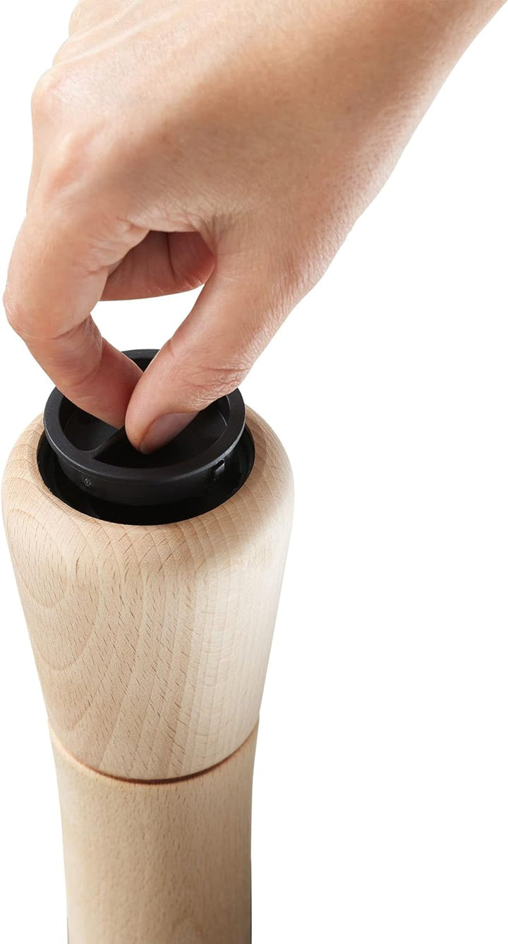 Joseph Joseph Milltop™ Wood Krümelfreie Salzmühle Buche Holz Individuelles Salz, Buche Holz Individu