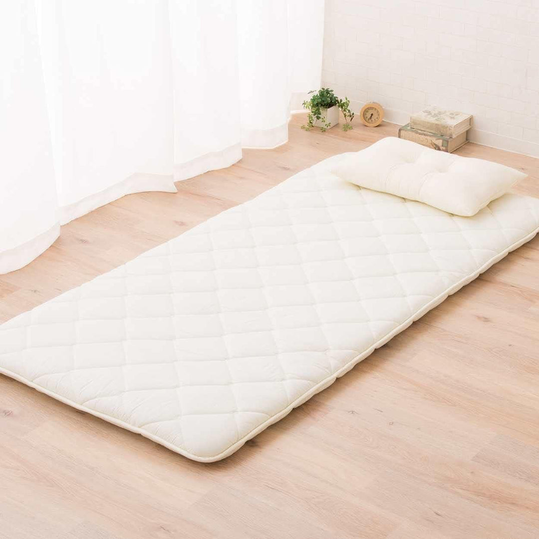 EMOOR Japanische Faltbarer Futon Matratze für Tatami CLASSE mit Baumwolle Spannbetttuch,100 x 200 cm