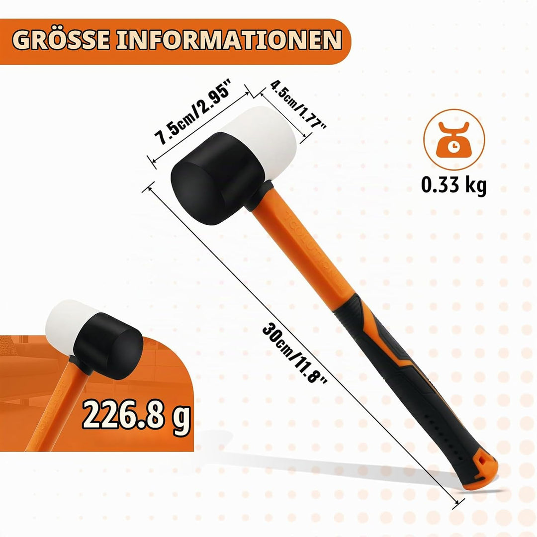 Bodenleger Werkzeug, Laminat Verlegewerkzeug mit 40 Abstandshaltern, Gummihammer, Zugeisen