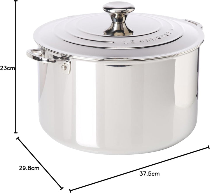 Le Creuset Suppentopf 3-ply PLUS Edelstahl, 28 cm, 96604828000000 10.3 Liter, 10.3 Liter