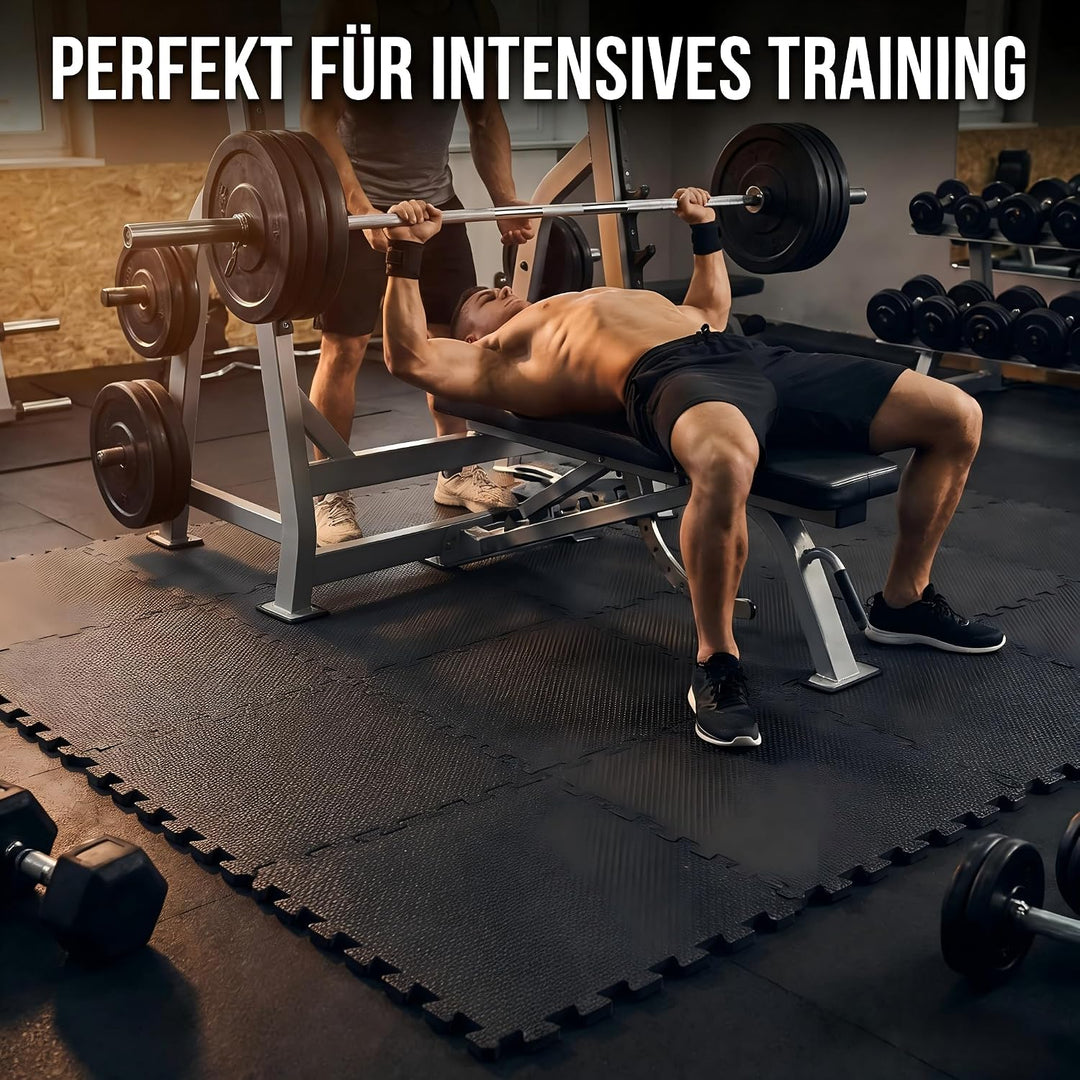 Eva Puzzlematte 2,5cm extra dick – 150% mehr Schutz – Fitnessmatte Bodenschutzmatte rutschfest – 32x