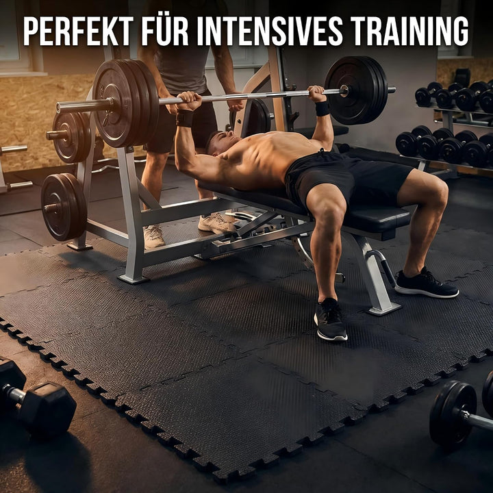 Eva Puzzlematte 2,5cm extra dick – 150% mehr Schutz – Fitnessmatte Bodenschutzmatte rutschfest – 32x