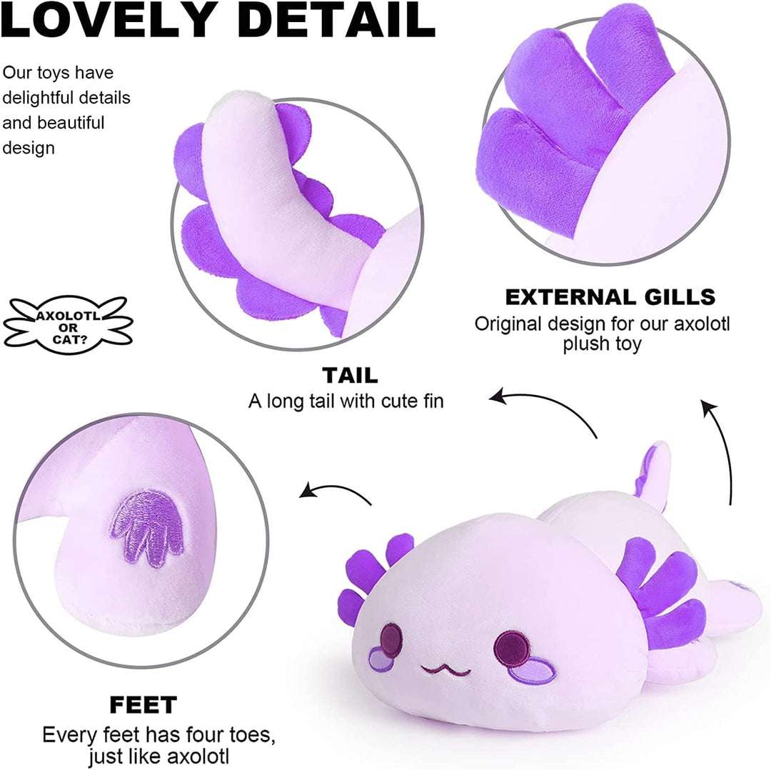 shownicer Plüschtier Axolotl Stofftier Kawaii Salamander Plüsch, Axolotl Kuscheltier Plüschkissen Sp