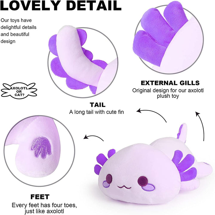 shownicer Plüschtier Axolotl Stofftier Kawaii Salamander Plüsch, Axolotl Kuscheltier Plüschkissen Sp