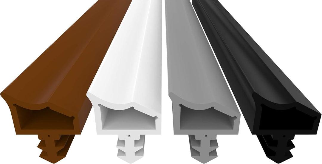 Türdichtung Braun 10m - 4mm Nutbreite / 7mm Nuttiefe / 12mm Falz - Antidehnungsfaden Haustürdichtung
