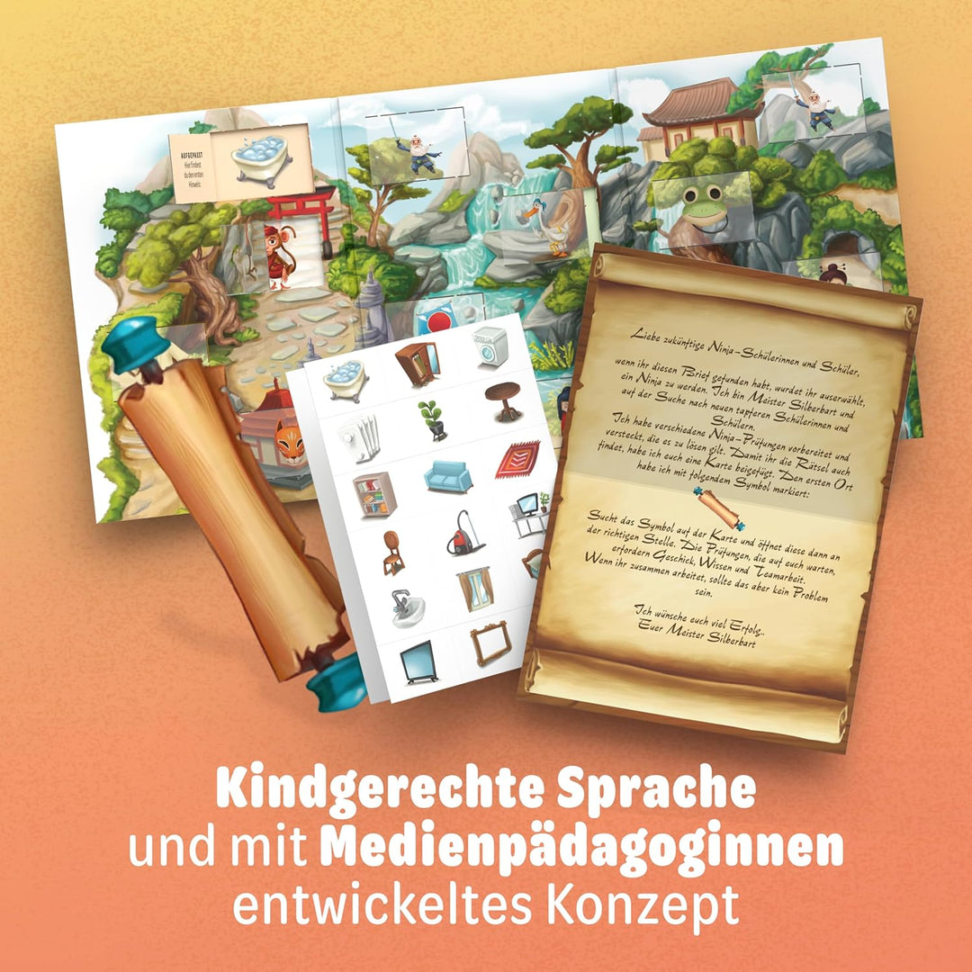 Deine fantastische Schatzsuche – Die Ninja Prüfung – Schnitzeljagd Spiel für 1 bis 7 Kinder von 5 bi