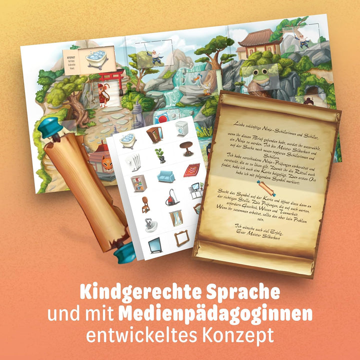 Deine fantastische Schatzsuche – Die Ninja Prüfung – Schnitzeljagd Spiel für 1 bis 7 Kinder von 5 bi