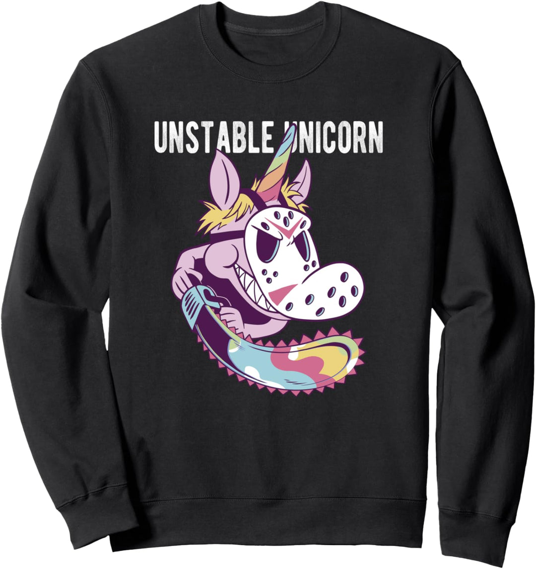 Unstable Unicorn - Einhorn mit Kettensäge - Halloween Sweatshirt