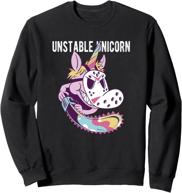 Unstable Unicorn - Einhorn mit Kettensäge - Halloween Sweatshirt