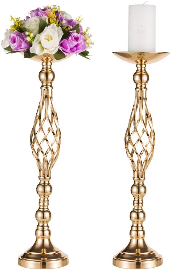 NUPTIO 2 Stücke Vasen Hochzeitsmittelstücke Tischdekoration Blumenständer 59cm für Hochzeit Party Em