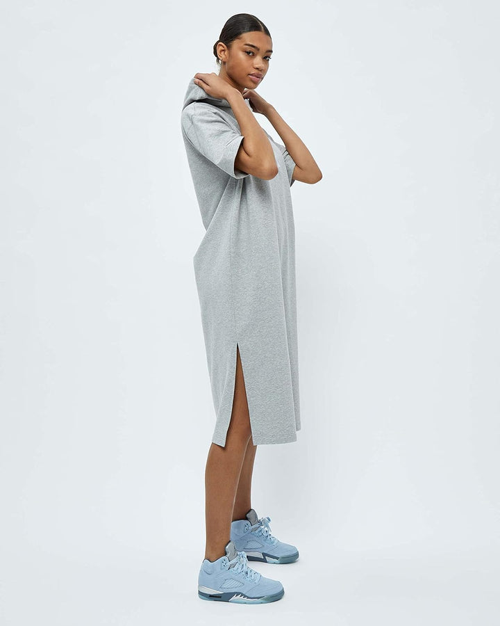 Beyond Now Damen Billi Gots Hoodie Kleid M 113m Grey Melange, M 113m Grey Melange