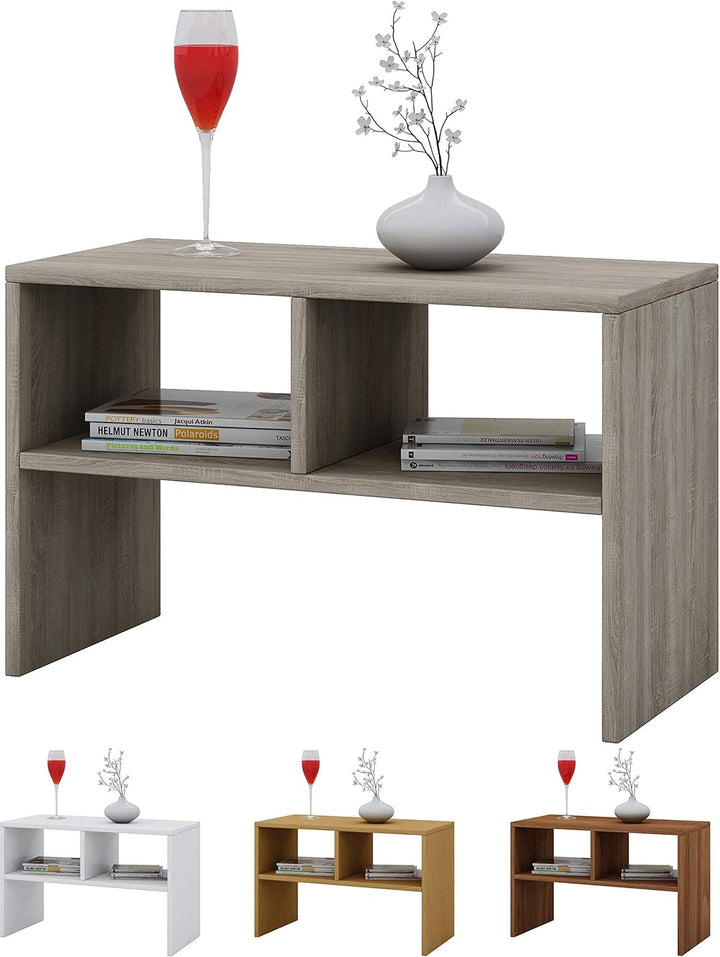 VCM Holz Beistelltisch | Couchtisch schlicht | Masse ca. H. 40 x B. 63 x T. 30 cm | Wohnzimmertisch