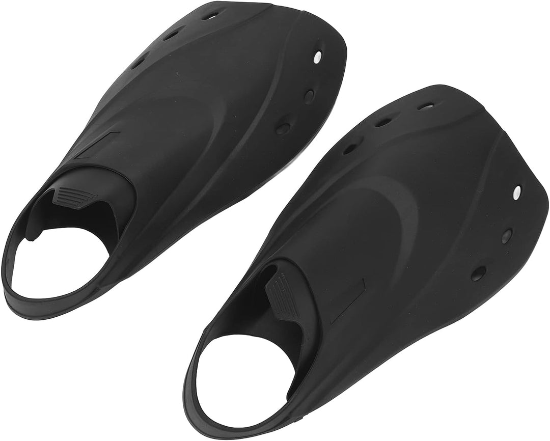 Gaeirt Verstellbare Schwimmflossen, mässige Weichheit Schwarze Kurze Flossen zum Schnorcheln zum Tau