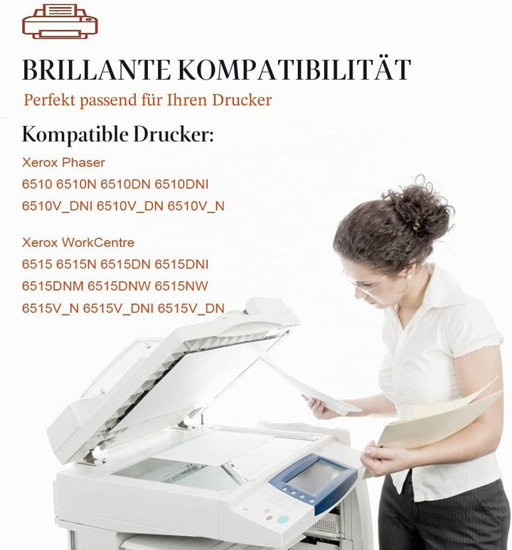 Kompatibler Tonerkartusche für Xerox Phaser 6510 6510DN 6510DNI 6510DNM 6510N, WorkCentre 6515 6515D